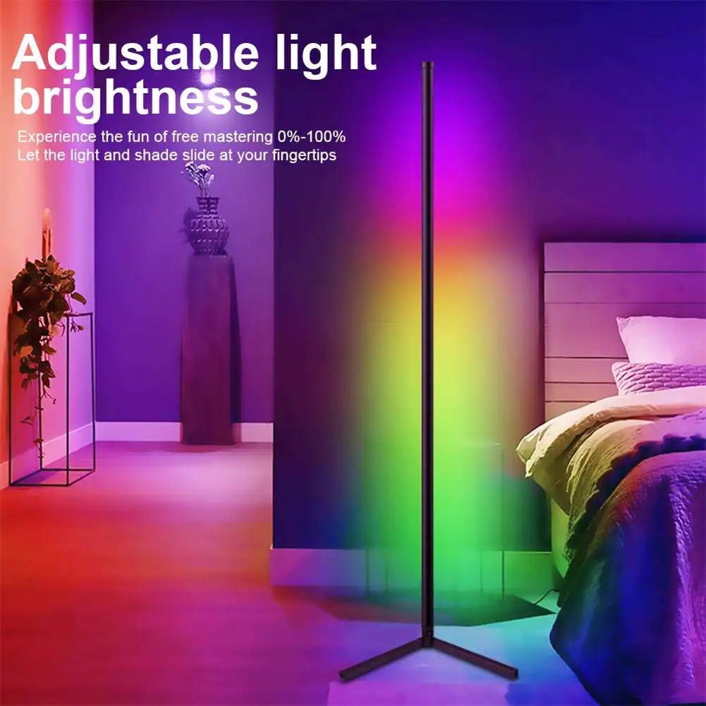 

Corner Floor Lamp RGB Color Changing 360 Degree Atmosphere Illumination LED LIGHT Modern Standing Lamp Club Home Indoor Decor