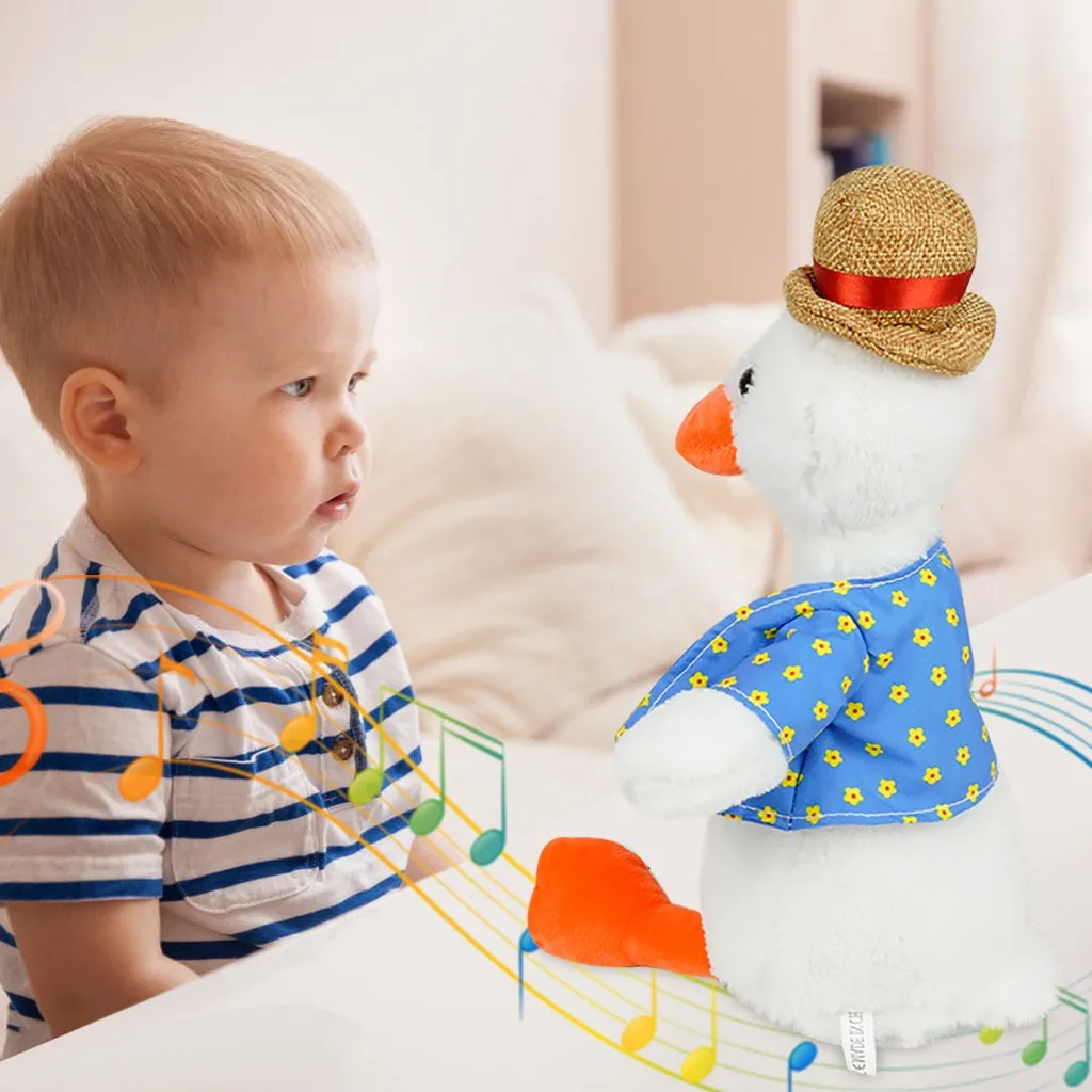 2020 Симпатичные плюшевые игрушки музыкальная утка повторно говорящая мультяшная