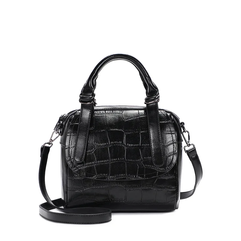 

Shoulder bag women 2020 new women's bag first layer cowhide one shoulder diagonal bag women's shoulder bag