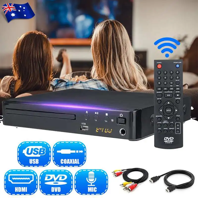 

Multi System 1080P Full HD DVD Player USB DVD Player Multimedia Digital DVD TV Disc Player Support CD RW SVCD VCD MP3 Function