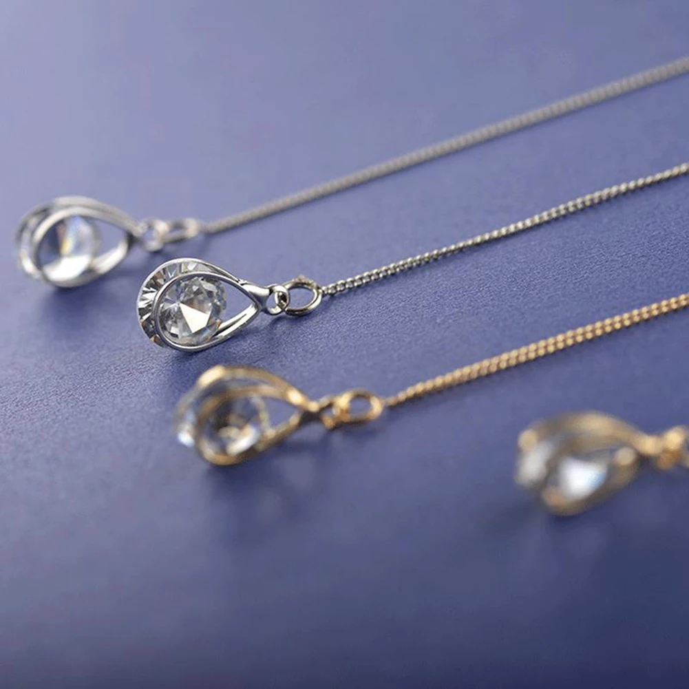 Модные Винтажные женские серьги Стразы инкрустированные каплевидной формы