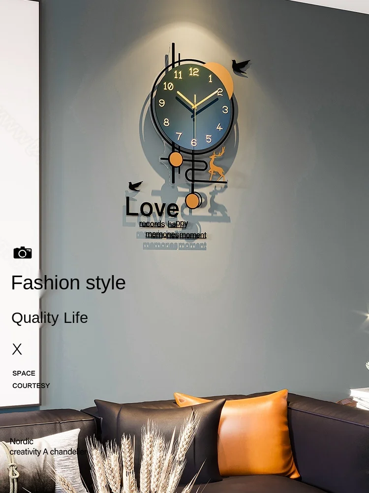 

Retro Clock Wall HomeDecoration Creative Retro Quartz Clock Wall Watch Mute Modern LivingRoom DecorationClock Wall Digital Clock
