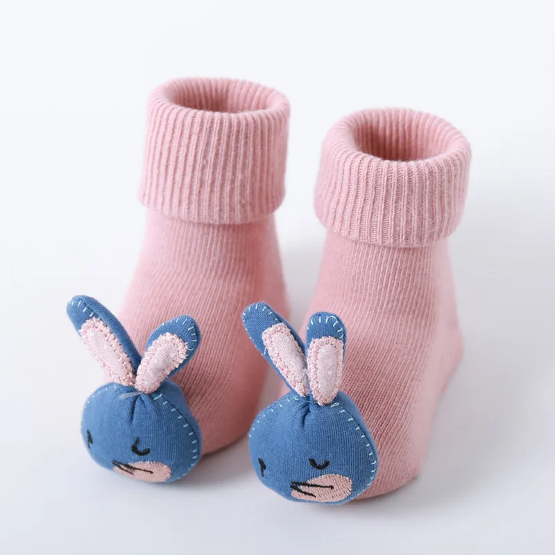 Нескользящие Детские носки с резиновой подошвой для новорожденных обувь