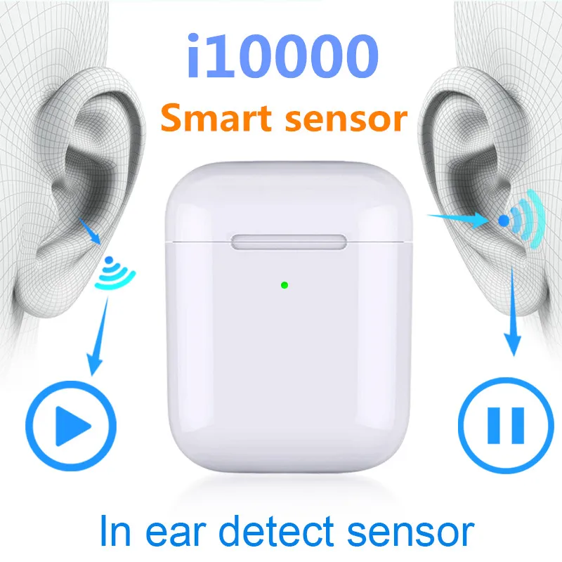 I10000 tws 1:1 Smart sensor 8D Bass Pop Up Беспроводная зарядка Bluetooth наушники pk W1i1000 i200 i2000 i5000 i9000 tws