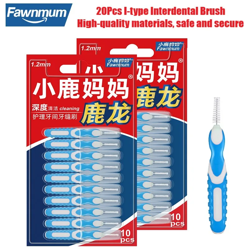 

Fawnmum 2x10Pcs Межзубные щётки Уход за полостью рта зубочистка Стоматологическая Чистый межзубными промежутками зубной ортодонтический я форма ...