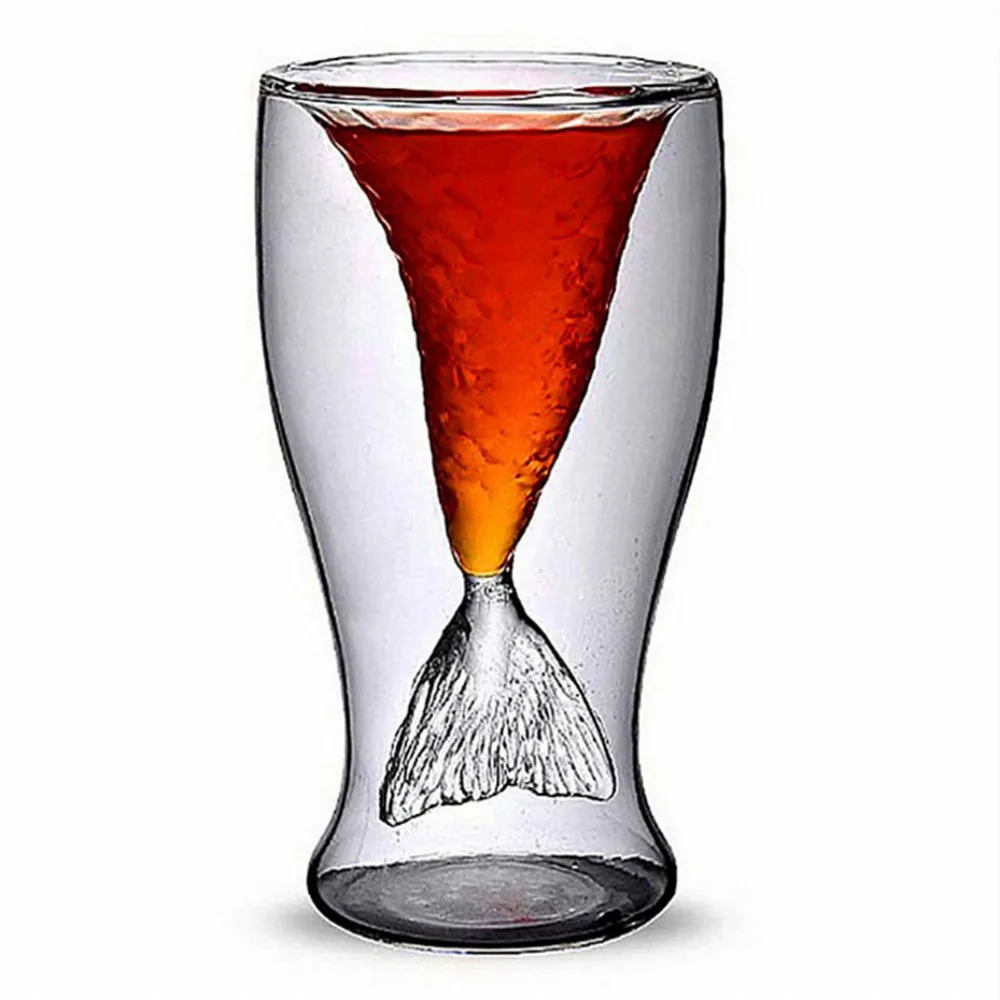 10 шт. креативная ликерная чашка русалки двойной бар бокал для вина пива коктейлей