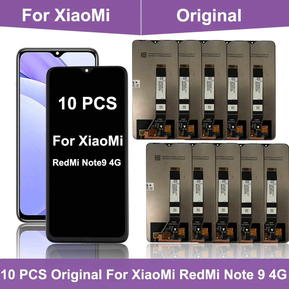 

ЖК-дисплей с сенсорным экраном для Xiaomi Redmi Note 9 4G, 10 шт.