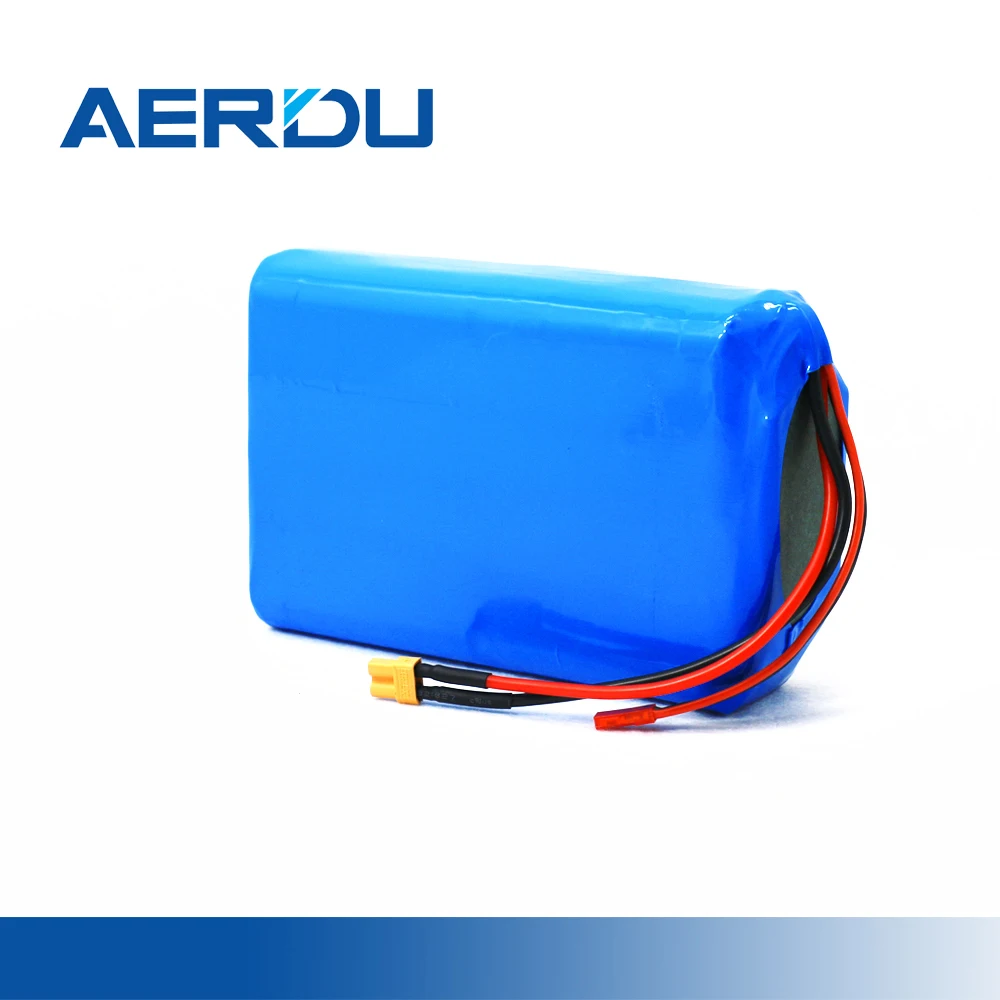 

AERDU 36V 10S2P 5Ah-7Ah 42V 18650 Li-ion Battery Pack with BMS High Power for Scooter Skateboard Electric Bicycle XT30+JST Plug