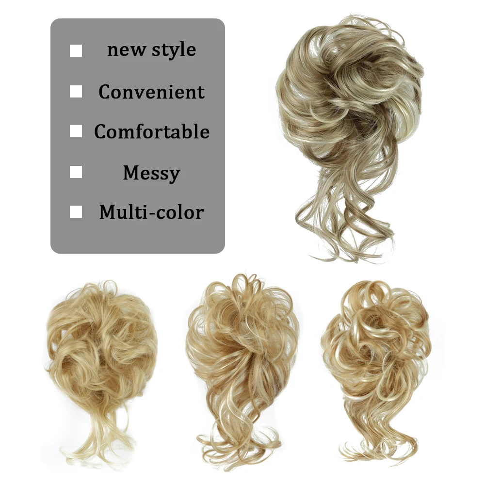 Женский шиньон для волос синтетический черный и коричневый цвет | Шиньоны парики