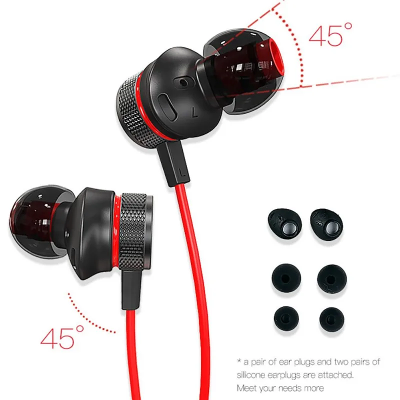 Plextone G15 наушники 3 5 мм проводные вкладыши бас спортивные игровая гарнитура с