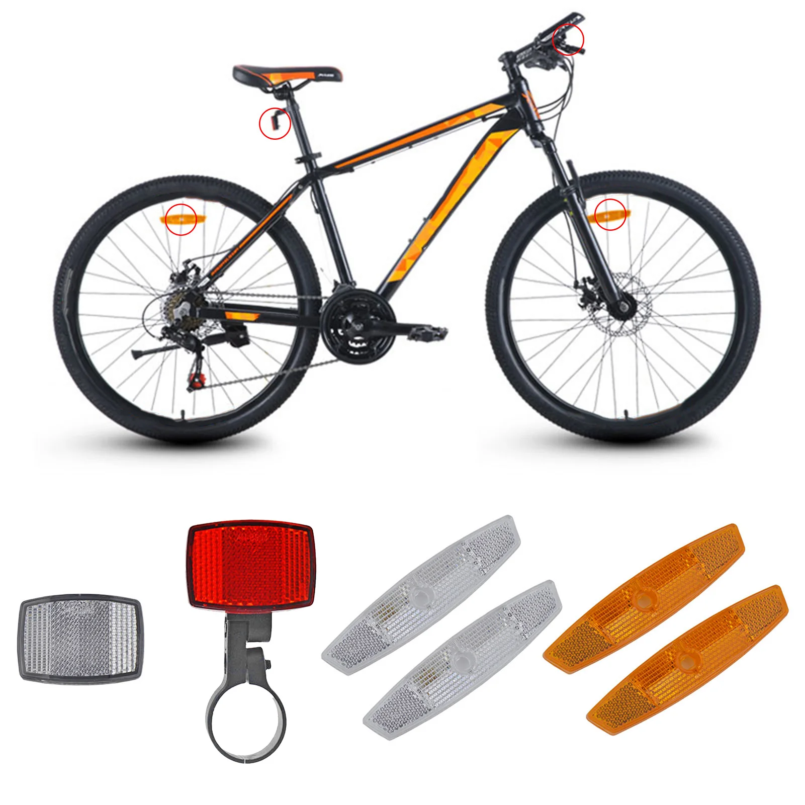 

Bike Reflector Bicycle Wheel Safety Spoke Reflector Bike Reflective Mount Clip Reflective Bicycle Part Cycling Accessory