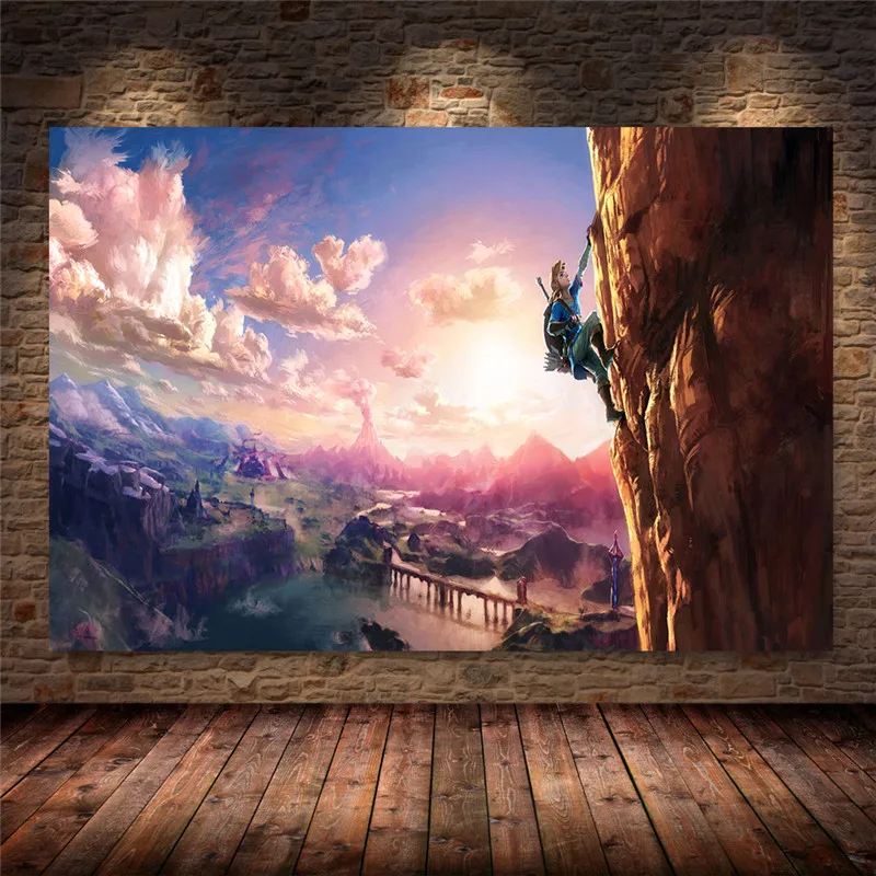 

Unframed The Game Poster Home Decor Painting The Legend of Zelda: Breath of the Wild on Canvas HD Canvas Painting Art Poster