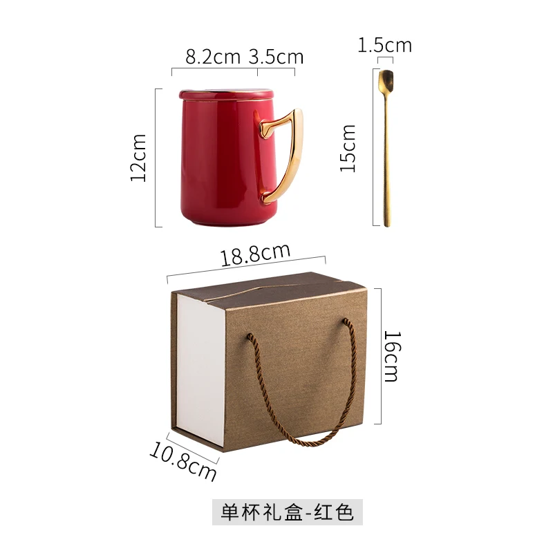 

Ceramic Luxury Mug Gift Box European Style Creative Reusable Milk Personnalisable Mug Friends Home Taza Cafe Coffee Cup DG50M