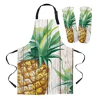 Фартук с тропическими фруктами и ананасами, кухонные принадлежности для выпечки, фартуки для домашнего приготовления для мужчин, женщин и мужчин