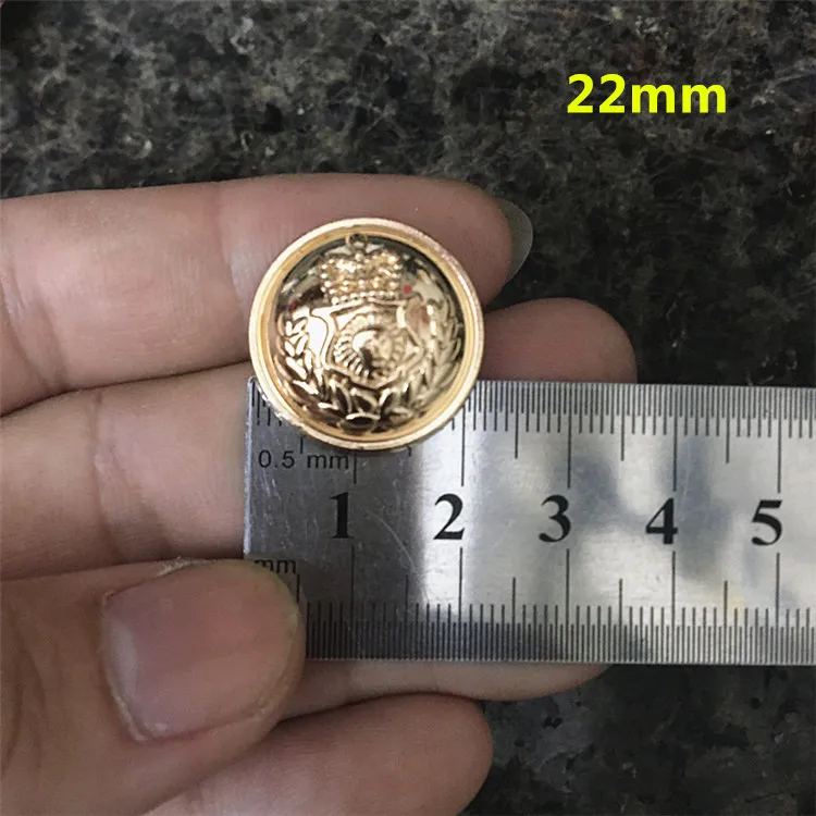 Металлическая пуговица в форме короны аксессуары из сплава золота и серебра для