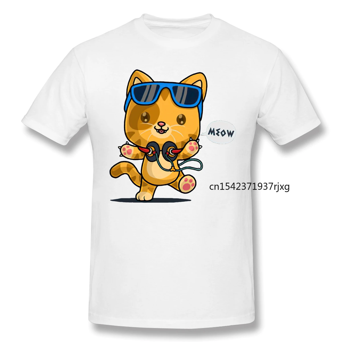 

Cartoon Graphic Cool Designed Mens Clothing 2021 Cute Cartoon Cat Gift Cool Short Sleeve T-shirt Top