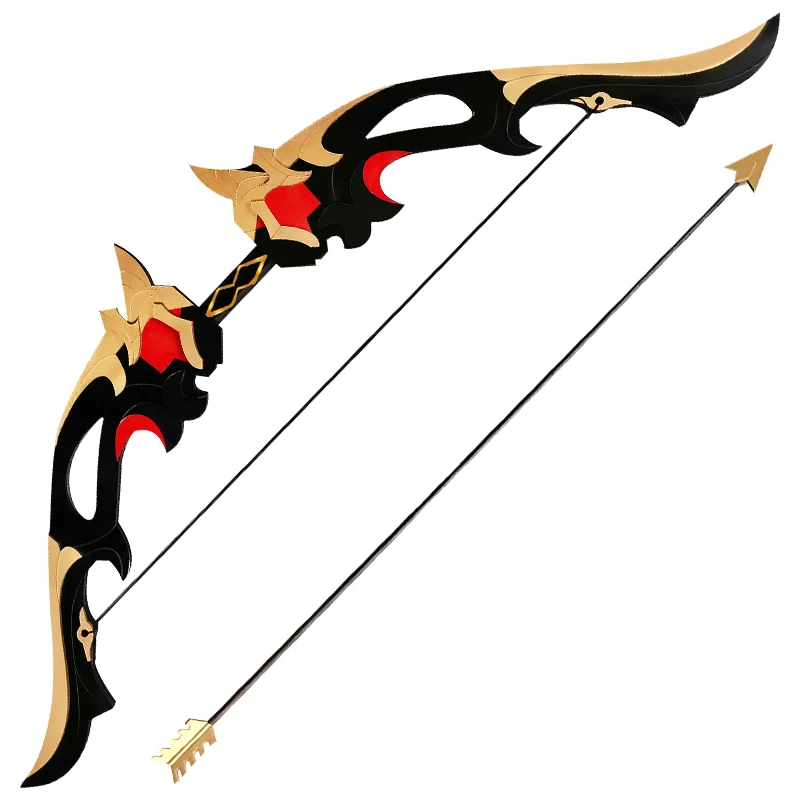 Game Genshin Impact Weapon bow and arrow cosplay props Fischl Xiao Hand-held weapon accessories | Тематическая одежда и