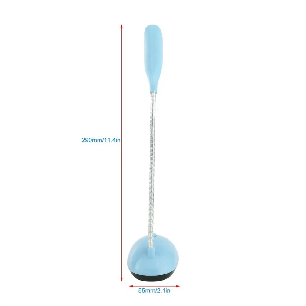 

Fexiable LED Desk Light AAA Battery Operated Book Reading Lamp Green/ Blue for Home Bedroom Kids Nightlight PY-X7188