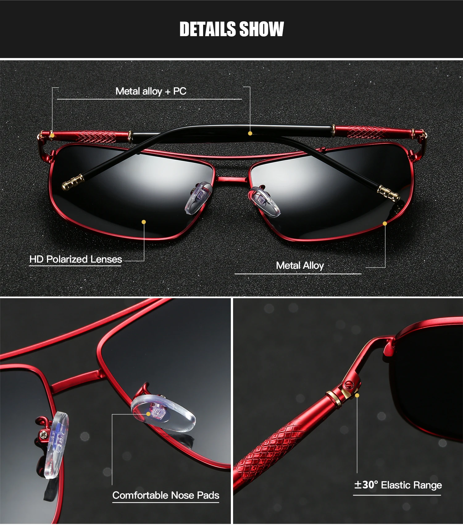 RoyalHot мужские женские ретро поляризационные сплав квадратная оправа