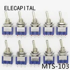 10 шт., ВКЛ.ВЫКЛ., 3-контактный мини-выключатель, переменный ток 125 В6 А 250 В3 А