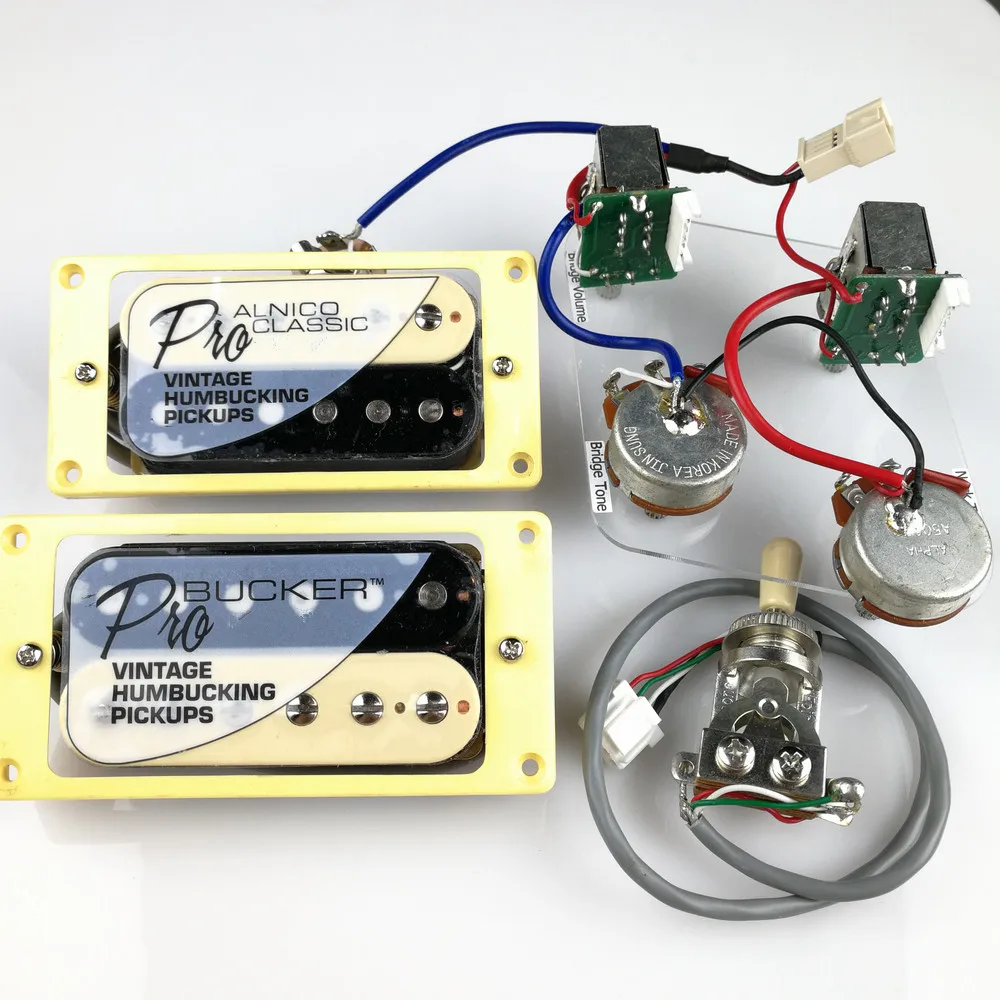 1 Набор LP Стандартный ProBucker Alnico электрогитара Зебра Humbucker пикапы с Pro жгут проводов