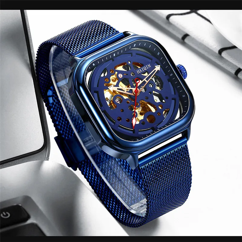 Часы наручные HAIQIN Мужские автоматические брендовые деловые механические