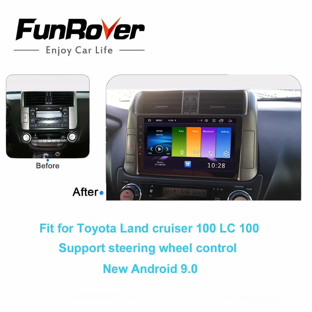 FUNROVER Android 9 0 2.5D + IPS Автомобильный мультимедийный плеер Авто Радио Стерео GPS