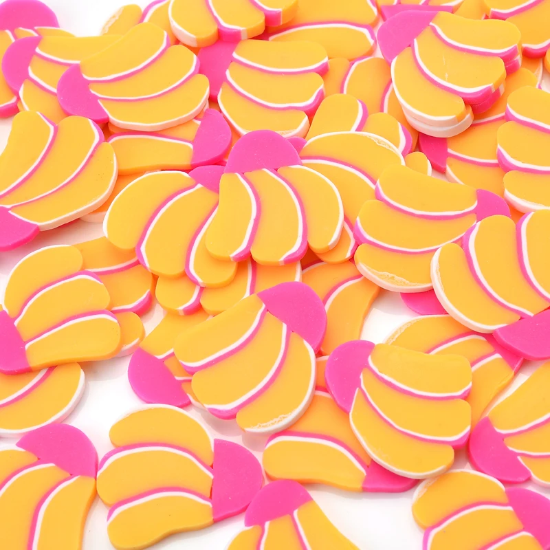 Бусины из глины в форме желтых фруктов 30 шт. 20 мм бусины для подвесок полимерной