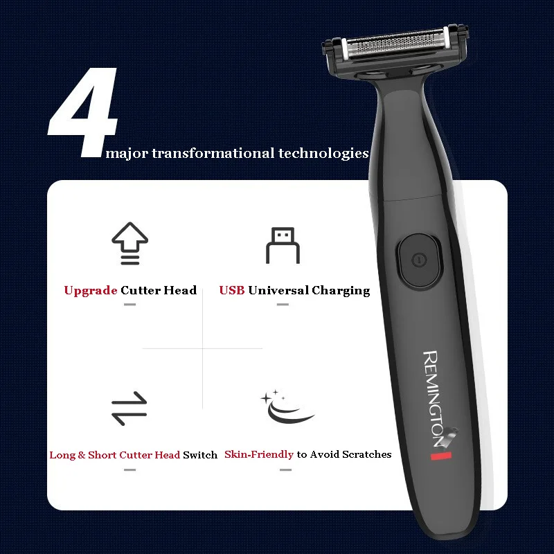 Remington Electric Shaver Razor For Man Dry and Wet Reciprocating 2-Blade USB Rechargeable Waterproof B120HF | Бытовая техника