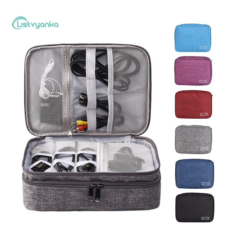 

Cable Organizer Bag Travel Digital Accessories Storage Bag Portable Wires Bag USB Charger Headphone Case Electronic Gadget Pouch