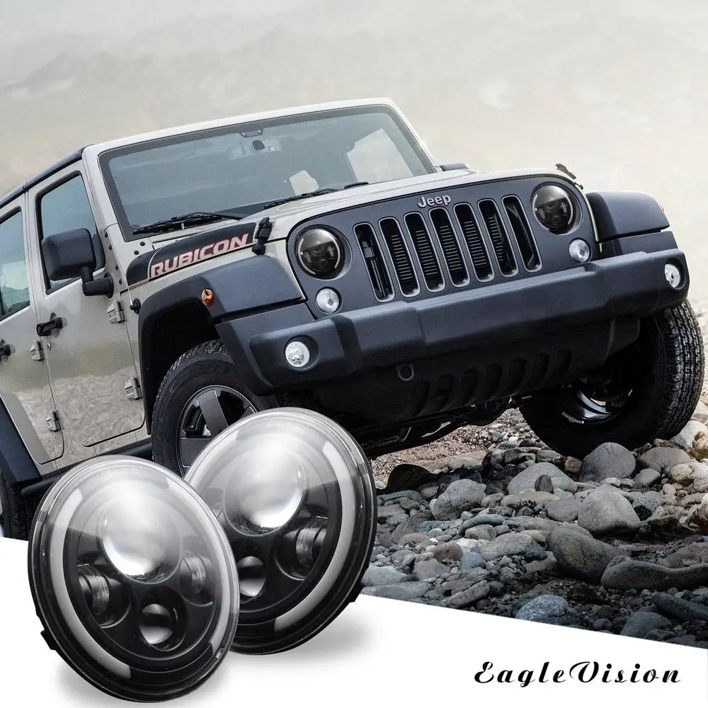 

2 pcs 7 Inch 200W 4300K 6000K LED Headlight for Jeep Wrangler CJ JK TJ LJ