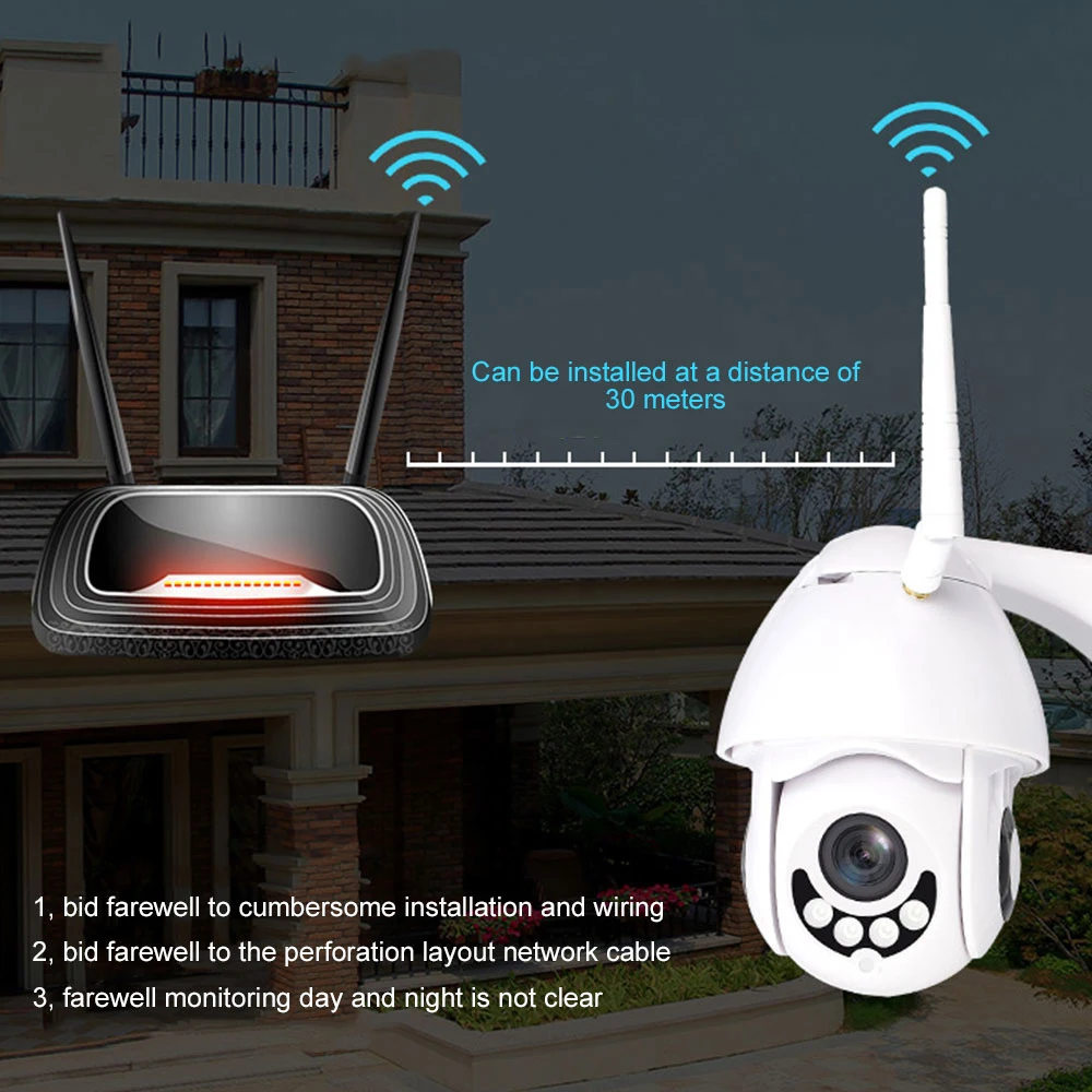 Купольная Wi-Fi камера наблюдения ночного видения для внутреннего обнаружения