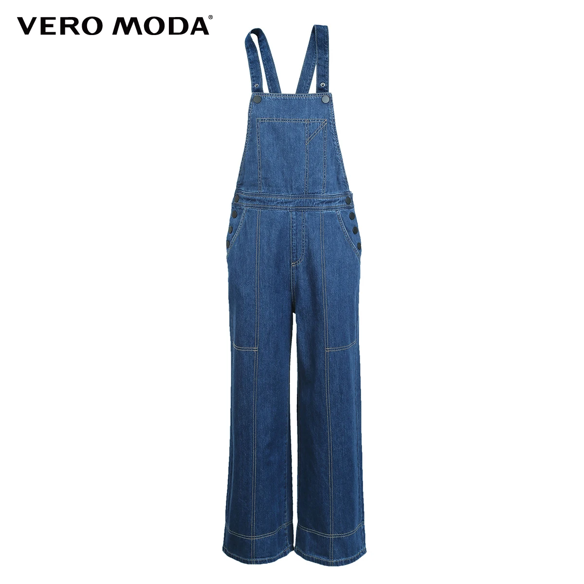 Vero Moda женские хлопковые широкие комбинезоны джинсы | 319164501