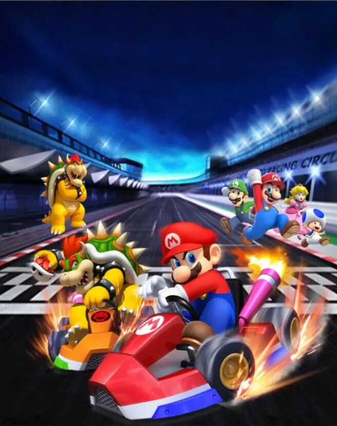 

Виниловые фоны для фотостудии 5 х7 футов Super Мари Mart Car Race Custom 220 см x 150 см