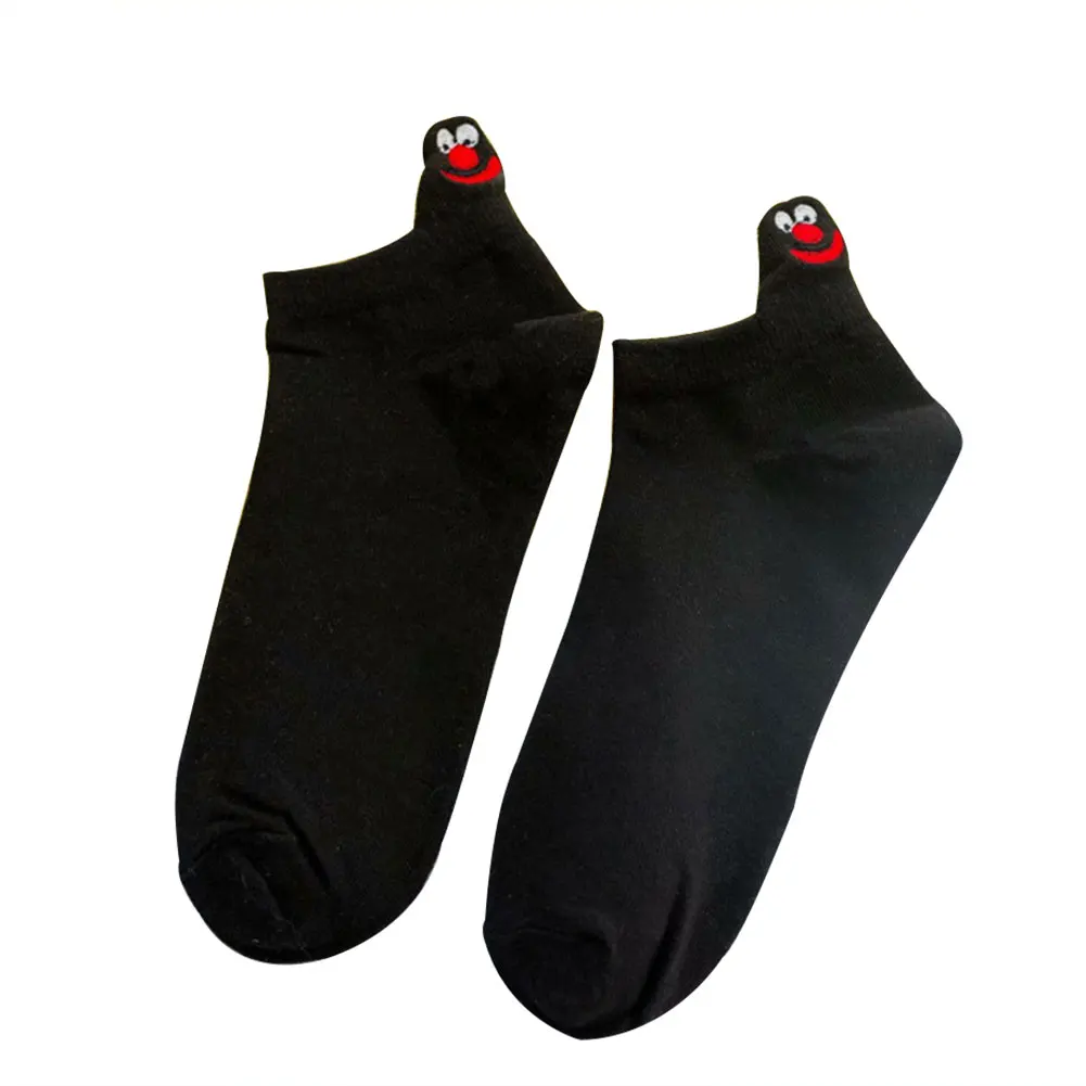 Вышитые Мультяшные женские носки Харадзюку повседневные короткие дышащие