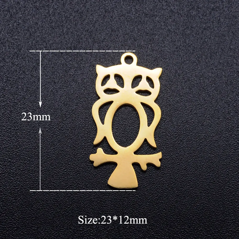 Подвеска Ночная Сова из нержавеющей стали 5 шт./лот|Шармы| |