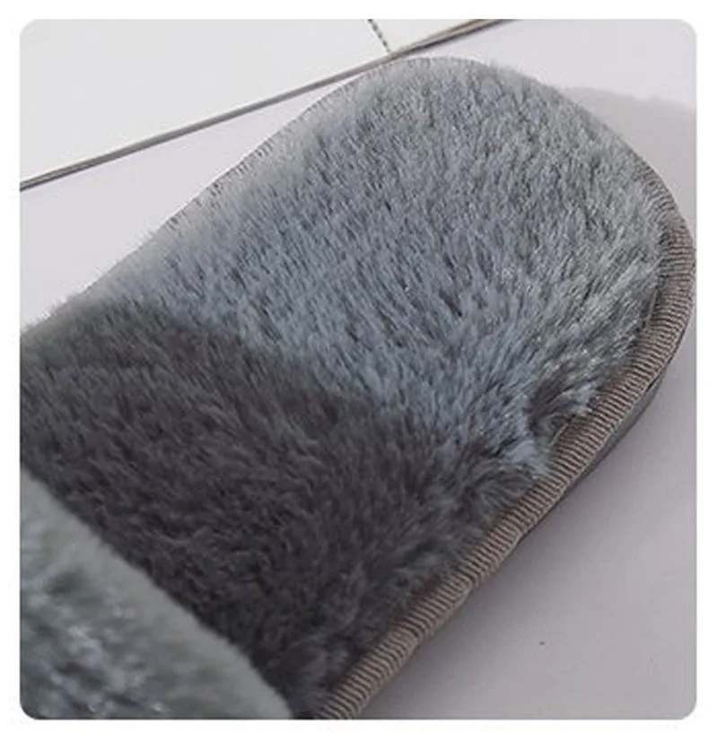 

Autumn Winter Women Slippers for Home Faux Fur House Slides Warm Flat Shoes Women Slip on Plush Floor Ladies Slippers WSH3749