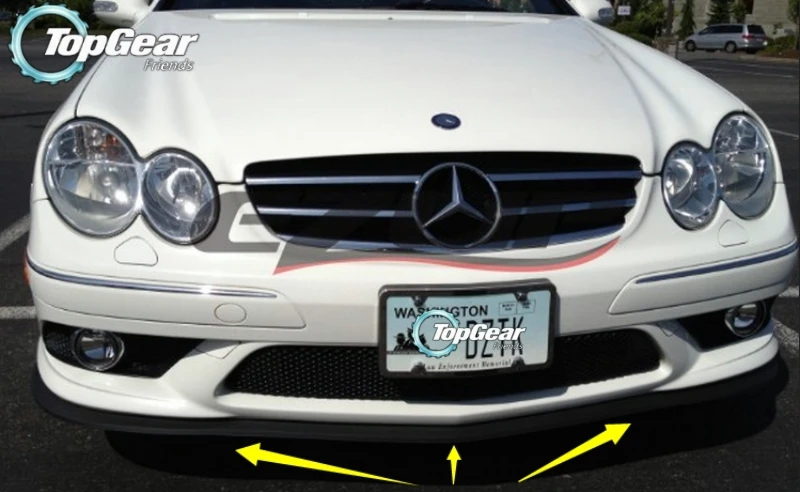 Дефлектор бампера для Mercedes Benz CLK C208 A208 C209 A209 C207 A207 1996 ~ 2016/передний спойлер тюнинга
