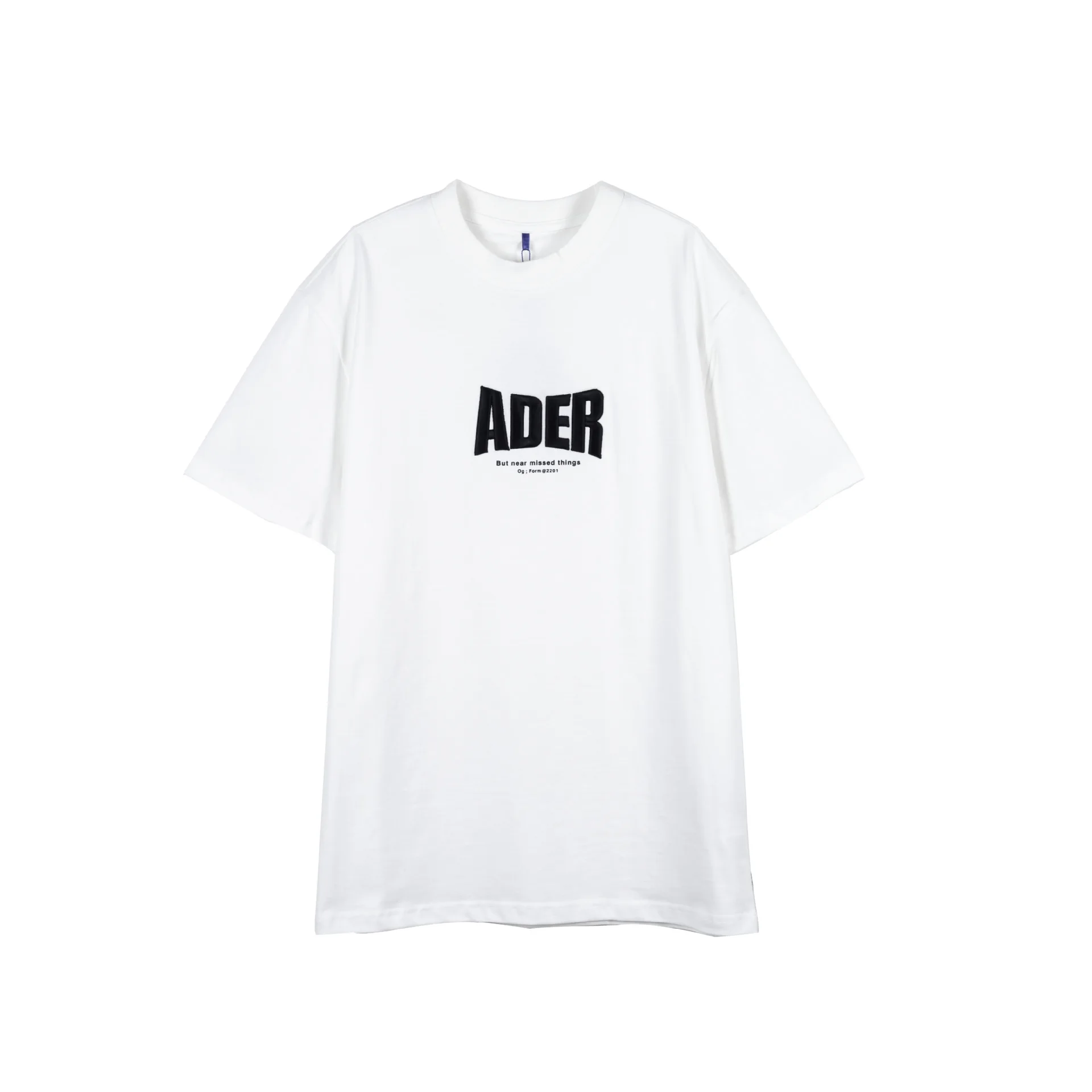 

2021 spring new ADER ERROR short-sleeved bottoming shirt women's white embroidered top ins tide clothes T-shirt
