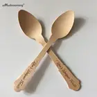 Одноразовые ложки, ложки для пудинга с монограммой, персонализированный текст, шрифт для домашвечерние, банановый пудинг вечерние вечеринка, свадьба, специальное событие