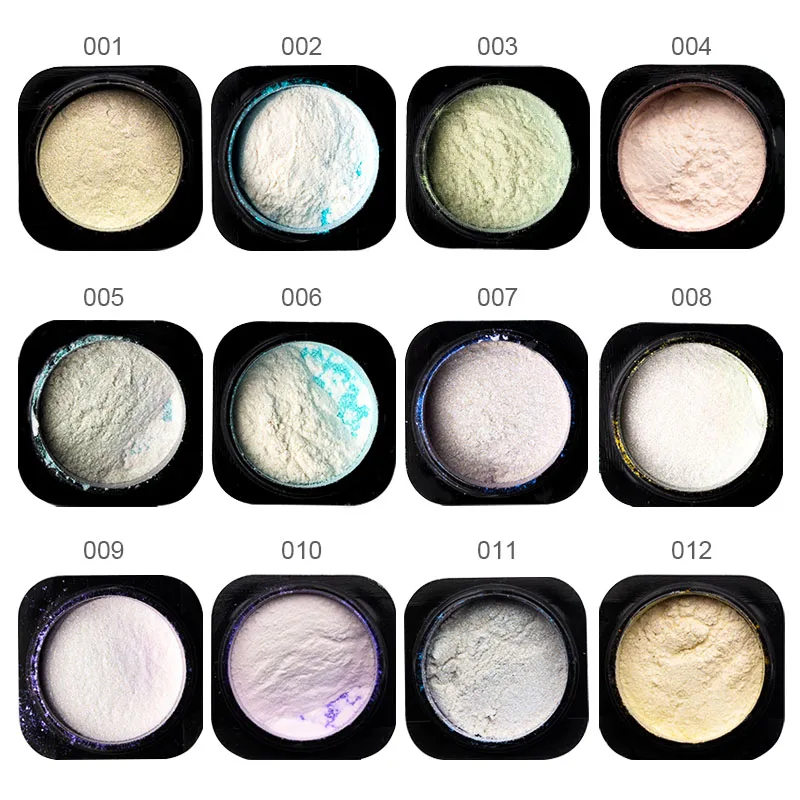 0 5 г/кор. Аурора Радужный Блеск для ногтей Пудра хамелеон блестка ледяной