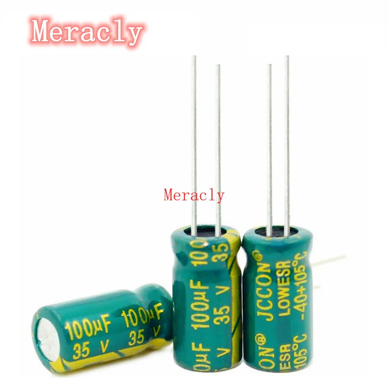 

1000pcs 35V100UF High frequency low resistance Electrolytic Capacitors 6*12 best quality New origina 100UF 35V high quality