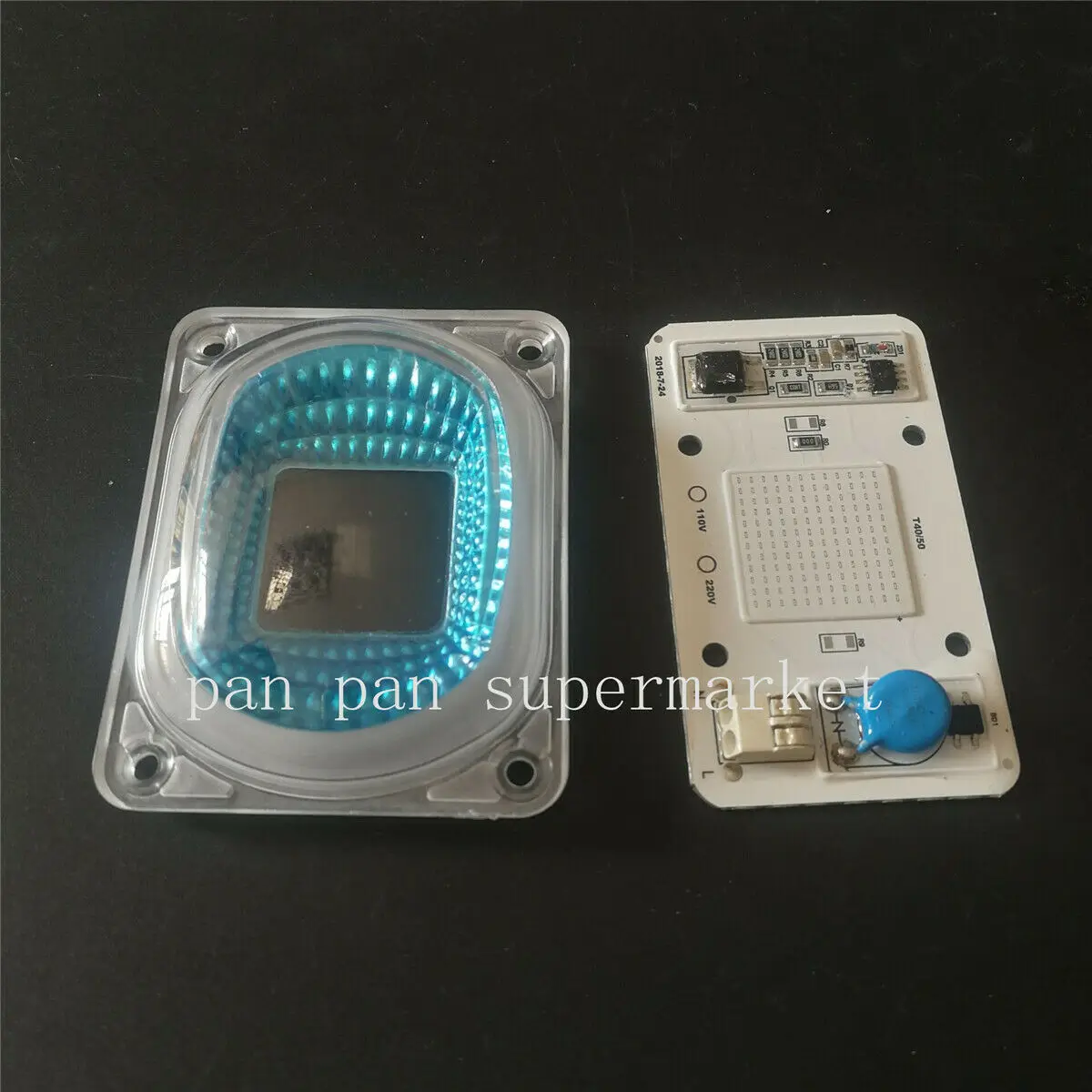 5 шт. светодиодный COB УФ 395nm чип для выращивания + рассеивателем 50W 220V Светодиодный