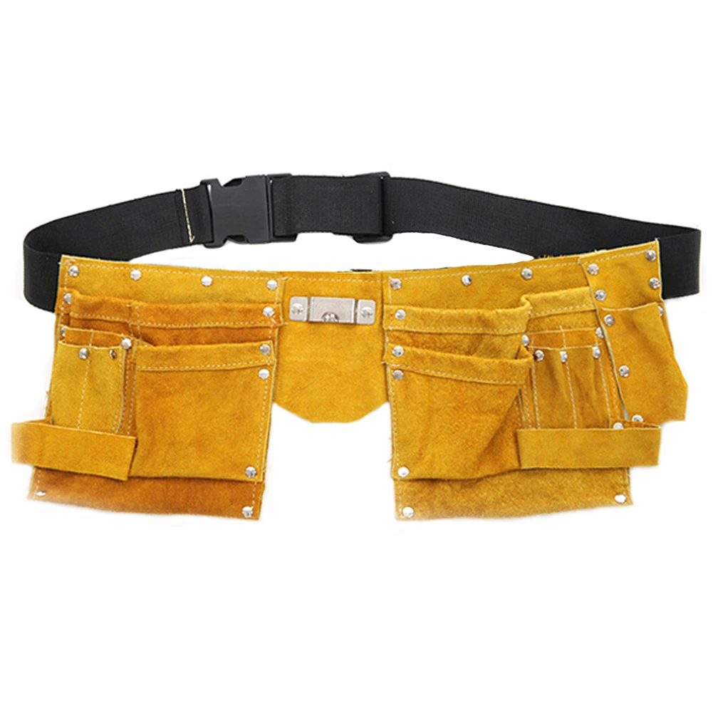 

Multi-functional Tool Belt Pouch Leather Bag Pocket Heavy Duty Adjustable For Electrician Carpenter Joiner Men Women Tools Bag