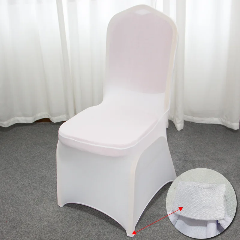 10 30 50 Pcs Universal White Stretch Spandex Chair Cover Lycra Polyester Fabric Wedding Banquet Party Hotel Dining Covers | Дом и сад
