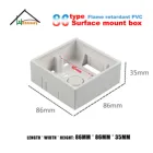 86 Тип Пластиковая распределительная коробка для монтажа в стену 86 для огнестойкого ПВХ