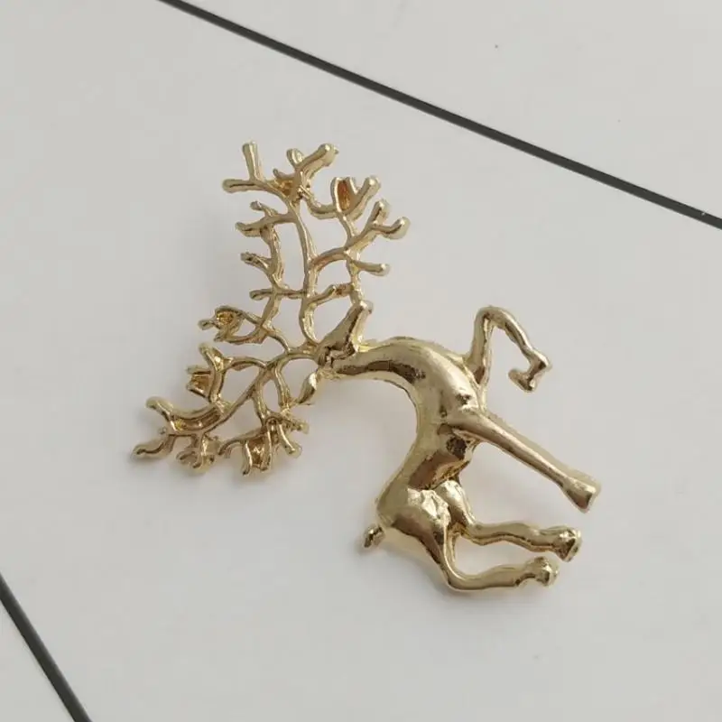 Серия животных насекомых пчела/цветок/Птица/олень эмалированная брошь воротник