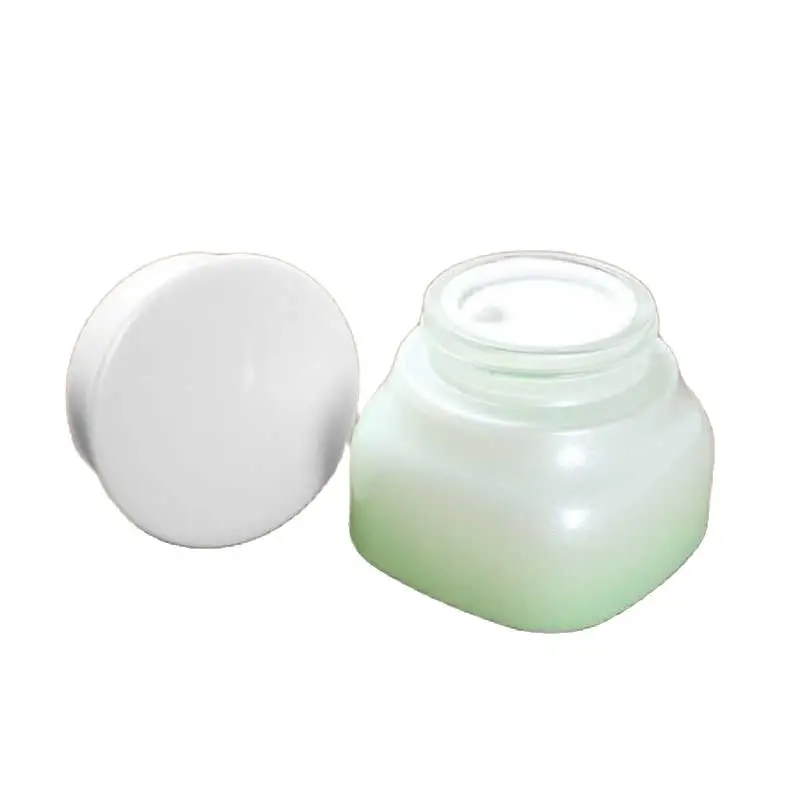 Стеклянная бутылка с распылителем белая крышка квадратный Тонер пустой