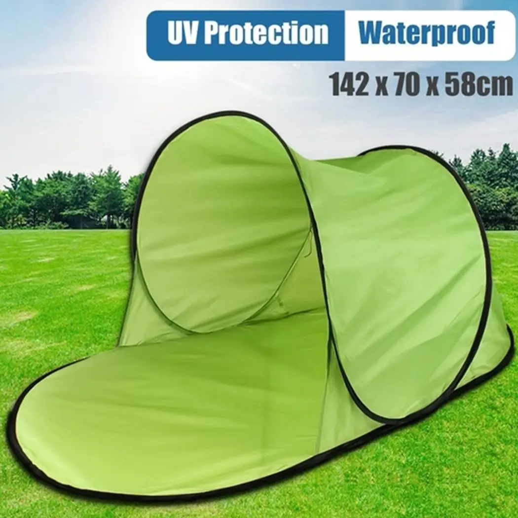 Portable Folding Beach Tent Automatically Open Outdoor Awning Waterproof Oxford Fabric Summer Camping Anti-UV Single Wigwam | Спорт и