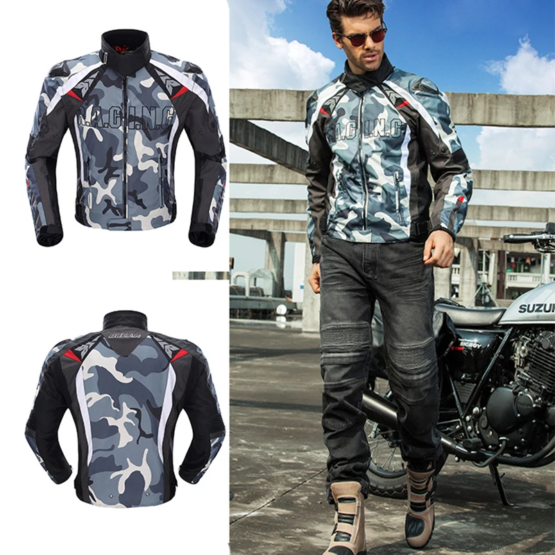 Мужская мотоциклетная водонепроницаемая куртка девиз светоотражающая из ткани
